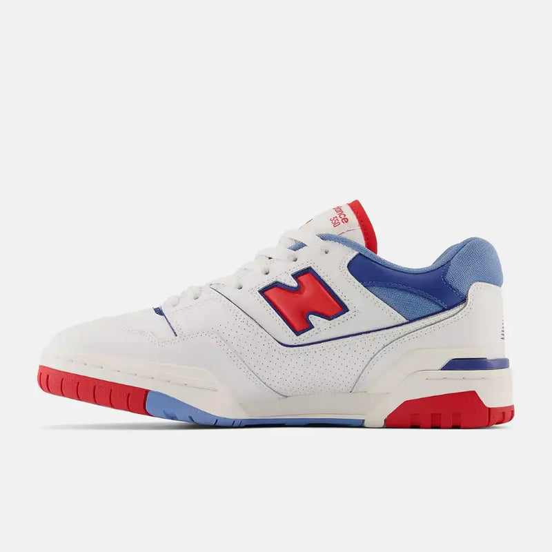 New Balance 550 White True Red Atlantic Blue