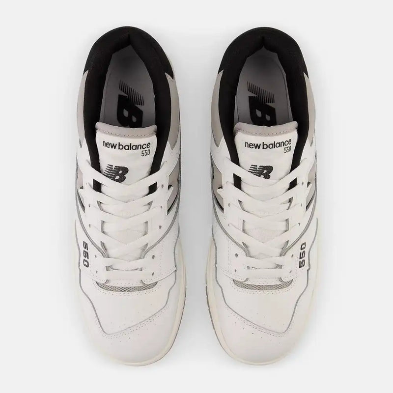 New Balance 550 White Concrete Black