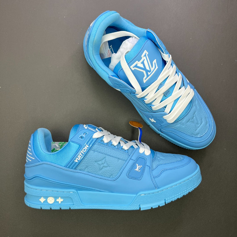 LV Trainer Blue Embossed Monogram