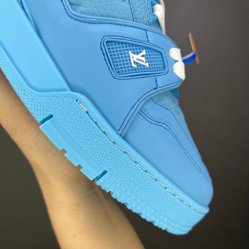LV Trainer Blue Embossed Monogram