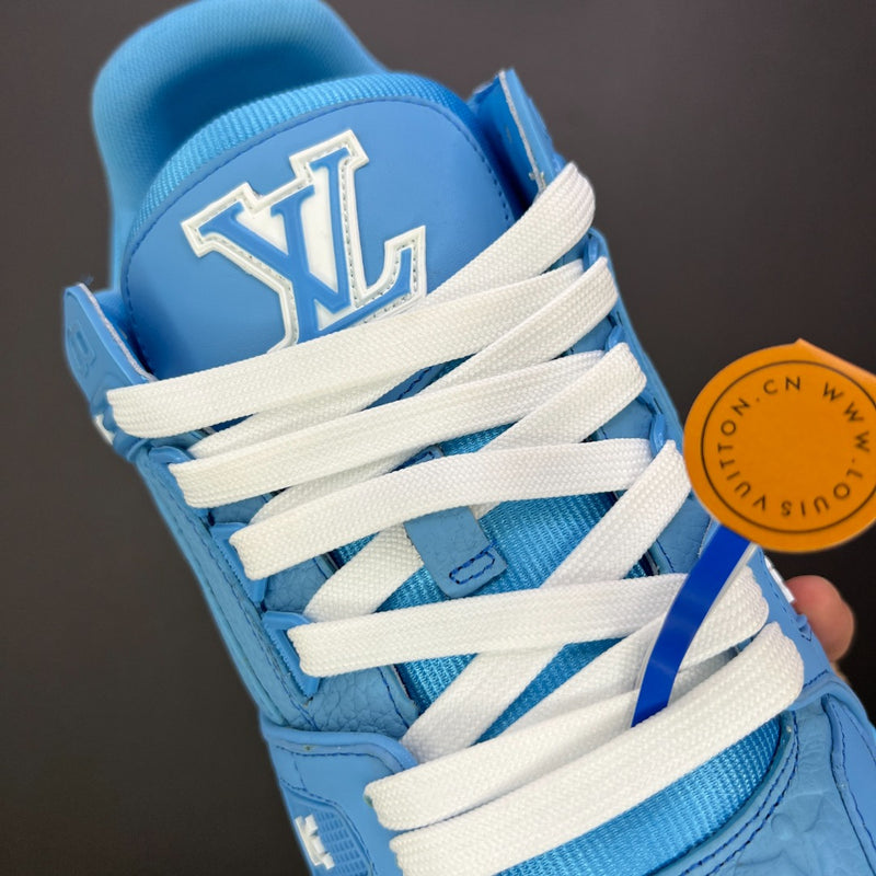 LV Trainer Blue Embossed Monogram