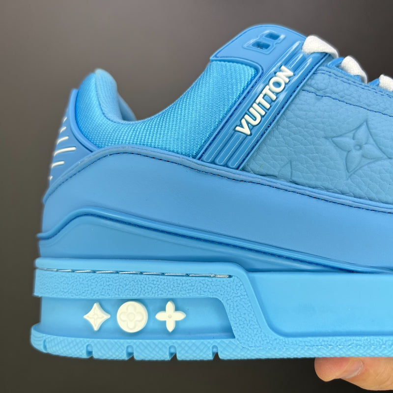 LV Trainer Blue Embossed Monogram