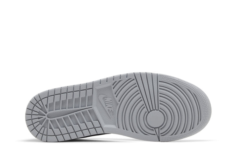 Tênis Air Jordan 1 Mid Wolf Grey Midnight Navy Cinza