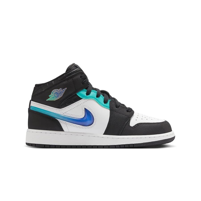 Air Jordan 1 Mid SE Black/White/Hyper Jade/Siren Red